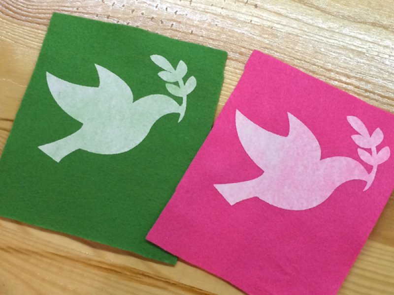 画像2: PEACE 布パッチ/フェルトパッチ (2)