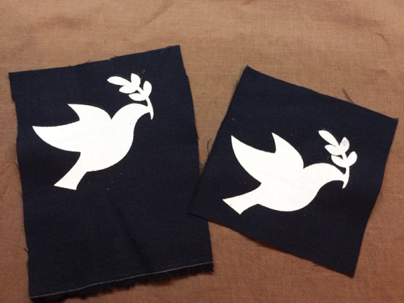 画像2: PEACE 布パッチ 3 (2)