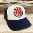 画像1: REDDY KILOWATT PATCH TRUCKER CAP (WHITE/NAVY) (1)
