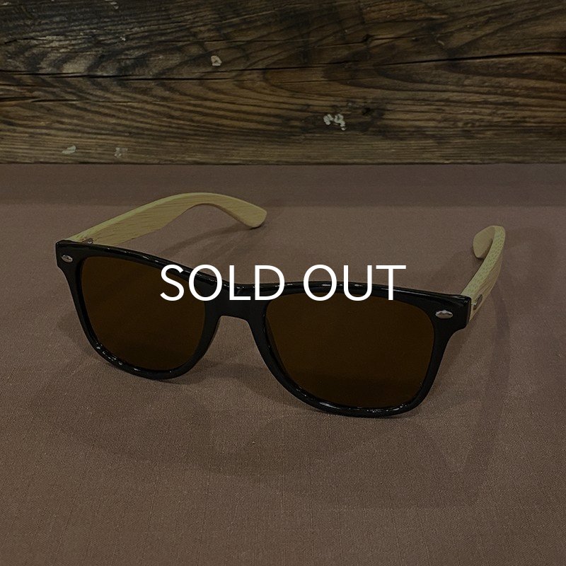 画像1: BAMBOO SUNGLASS サングラス (BLACK/BROWN) (1)