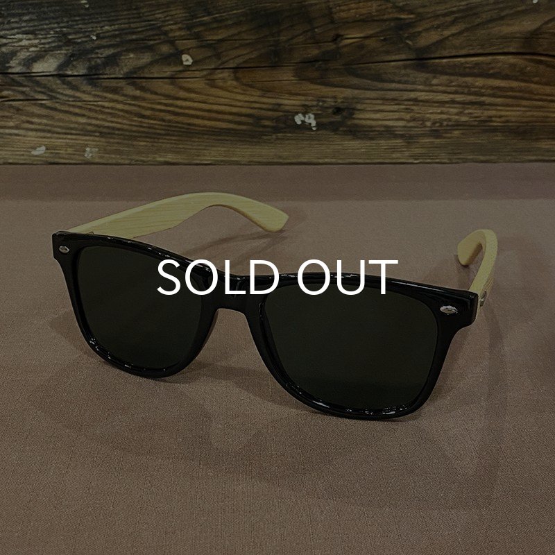 画像1: BAMBOO SUNGLASS サングラス (BLACK/DARK GREEN) (1)