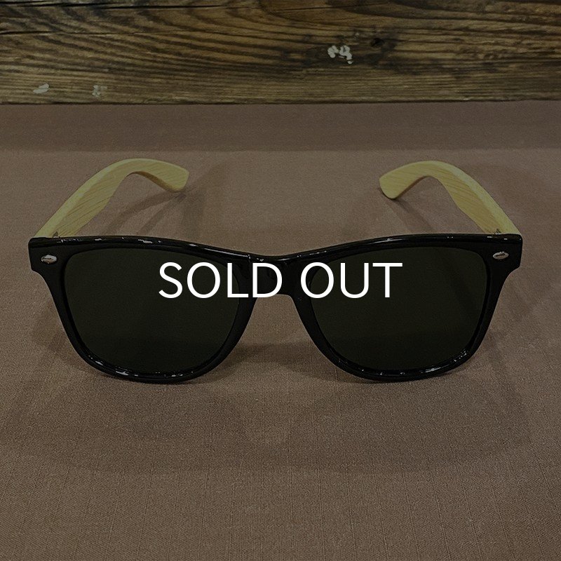 画像2: BAMBOO SUNGLASS サングラス (BLACK/DARK GREEN) (2)
