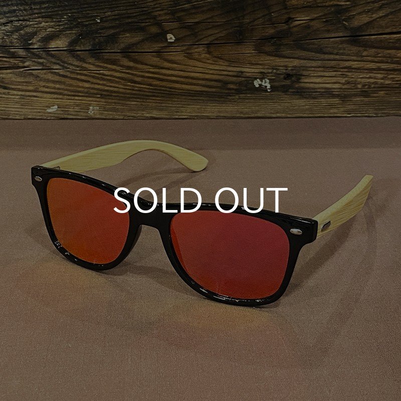 画像1: BAMBOO SUNGLASS サングラス (BLACK/RED MERCURY) (1)