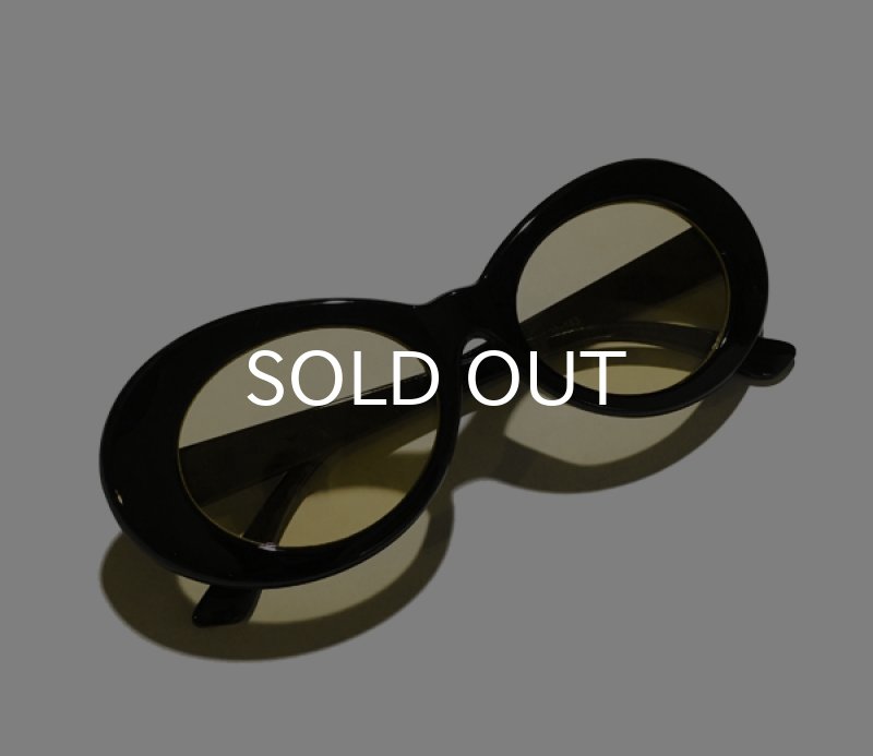 画像3: KURT COBAIN STYLE OVAL SUNGLASS / カート・コバーン オーバル・サングラス (BLACK/YELLOW) (3)