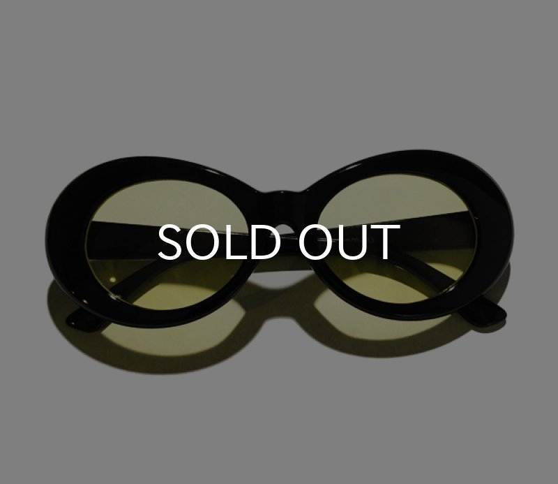 画像4: KURT COBAIN STYLE OVAL SUNGLASS / カート・コバーン オーバル・サングラス (BLACK/YELLOW) (4)