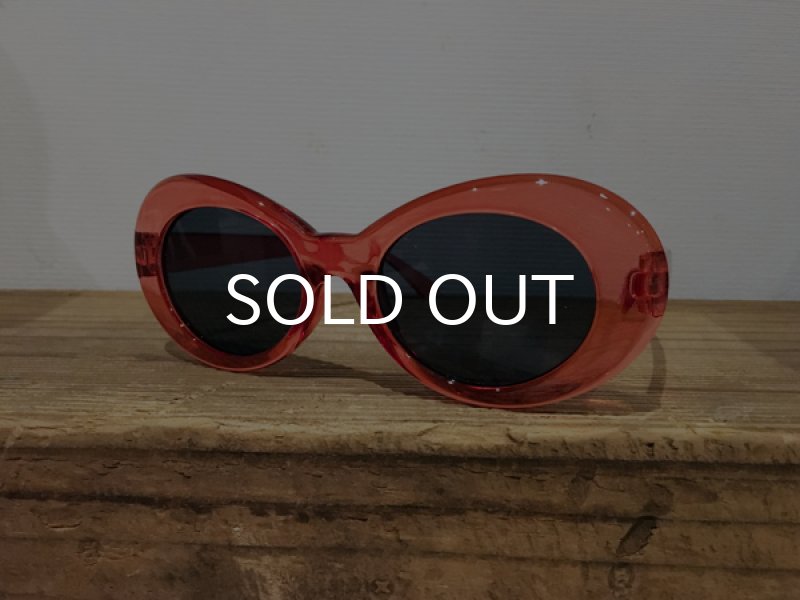 画像5: KURT COBAIN STYLE OVAL SUNGLASS / カート・コバーン オーバル・サングラス (CLEAR RED) (5)
