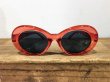 画像2: KURT COBAIN STYLE OVAL SUNGLASS / カート・コバーン オーバル・サングラス (CLEAR RED) (2)