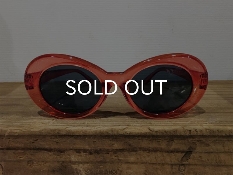 画像6: KURT COBAIN STYLE OVAL SUNGLASS / カート・コバーン オーバル・サングラス (CLEAR RED) (6)