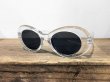 画像1: KURT COBAIN STYLE OVAL SUNGLASS / カート・コバーン オーバル・サングラス (CLEAR) (1)