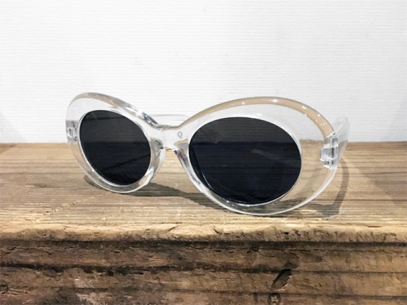 画像7: KURT COBAIN STYLE OVAL SUNGLASS / カート・コバーン オーバル・サングラス (CLEAR SILVER) (7)