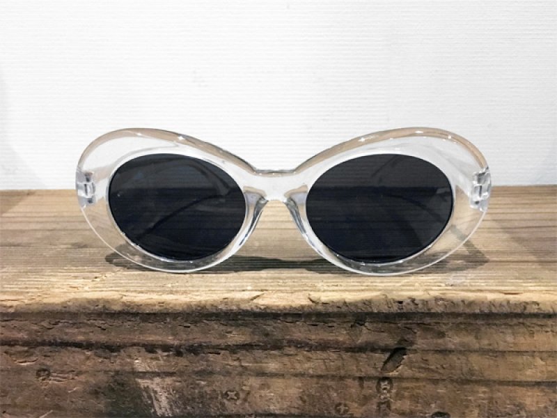 画像8: KURT COBAIN STYLE OVAL SUNGLASS / カート・コバーン オーバル・サングラス (CLEAR SILVER) (8)
