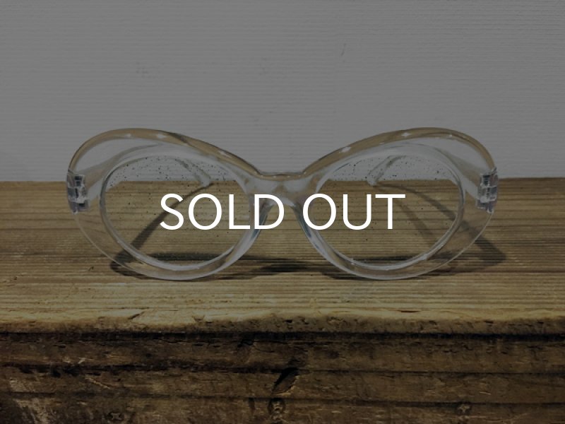 画像2: KURT COBAIN STYLE OVAL SUNGLASS / グリッター・サングラス (CLEAR) (2)