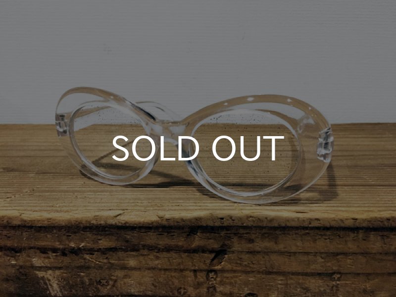 画像1: KURT COBAIN STYLE OVAL SUNGLASS / グリッター・サングラス (CLEAR) (1)