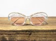 画像2: KURT COBAIN STYLE OVAL SUNGLASS / グリッター・サングラス (CLEAR/PINK) (2)