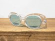 画像1: KURT COBAIN STYLE OVAL SUNGLASS / グリッター・サングラス (CLEAR/GREEN) (1)