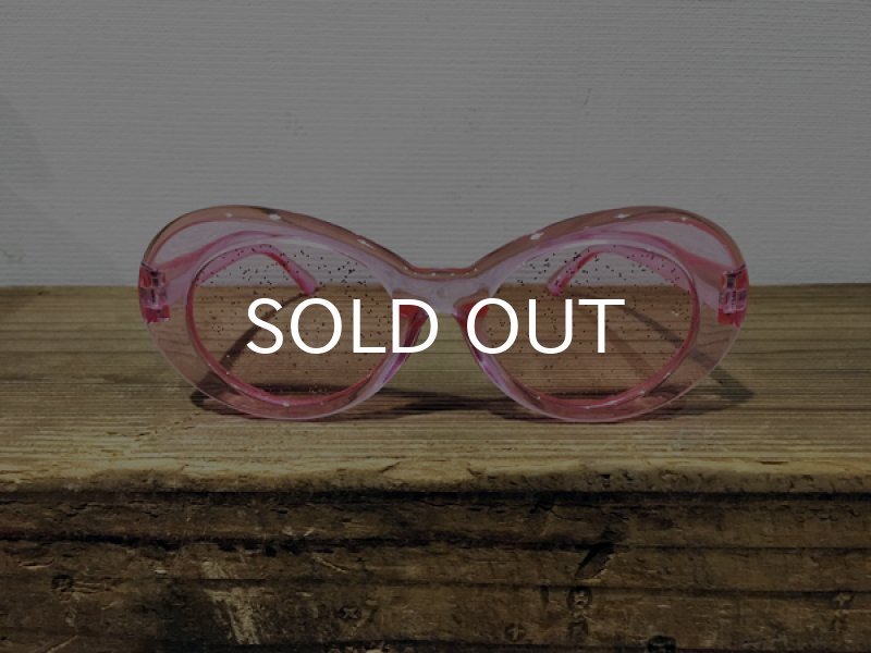 画像2: KURT COBAIN STYLE OVAL SUNGLASS / グリッター・サングラス (PINK) (2)
