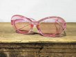 画像1: KURT COBAIN STYLE OVAL SUNGLASS / グリッター・サングラス (PINK) (1)