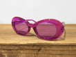 画像1: KURT COBAIN STYLE OVAL SUNGLASS / グリッター・サングラス (PURPLE) (1)