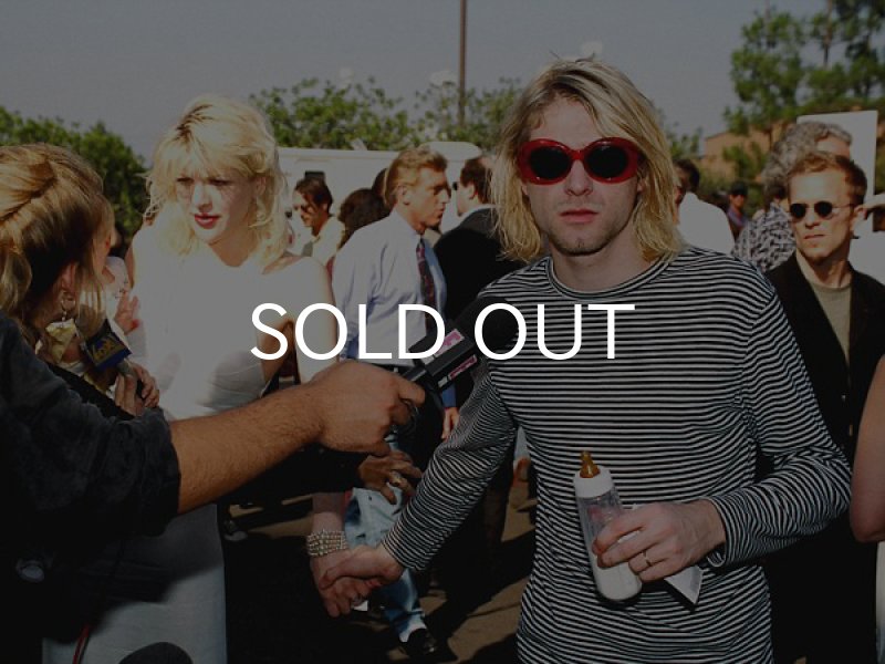 画像4: KURT COBAIN STYLE OVAL SUNGLASS / グリッター・サングラス (CLEAR/GREEN) (4)