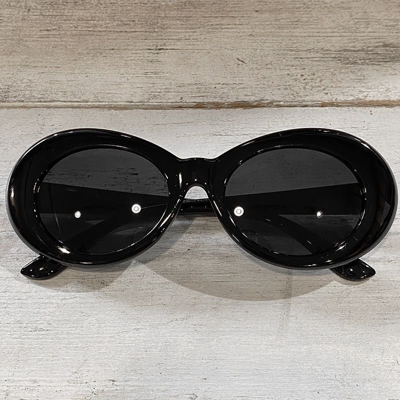 画像3: KURT COBAIN STYLE OVAL SUNGLASS / カート・コバーン オーバル・サングラス (BLACK) (3)