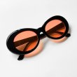 画像3: KURT COBAIN STYLE OVAL SUNGLASS / カート・コバーン オーバル・サングラス (BLACK/RED) (3)