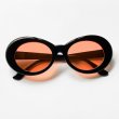 画像4: KURT COBAIN STYLE OVAL SUNGLASS / カート・コバーン オーバル・サングラス (BLACK/RED) (4)
