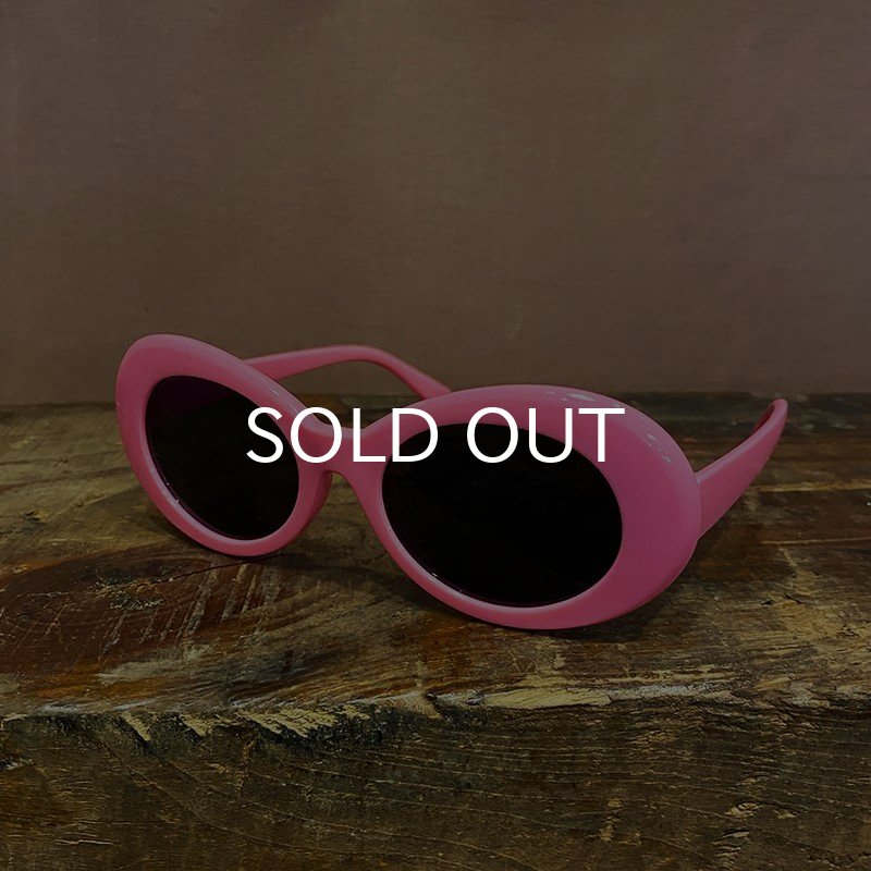 画像1: KURT COBAIN STYLE OVAL SUNGLASS / カート・コバーン オーバル・サングラス (PINK) (1)