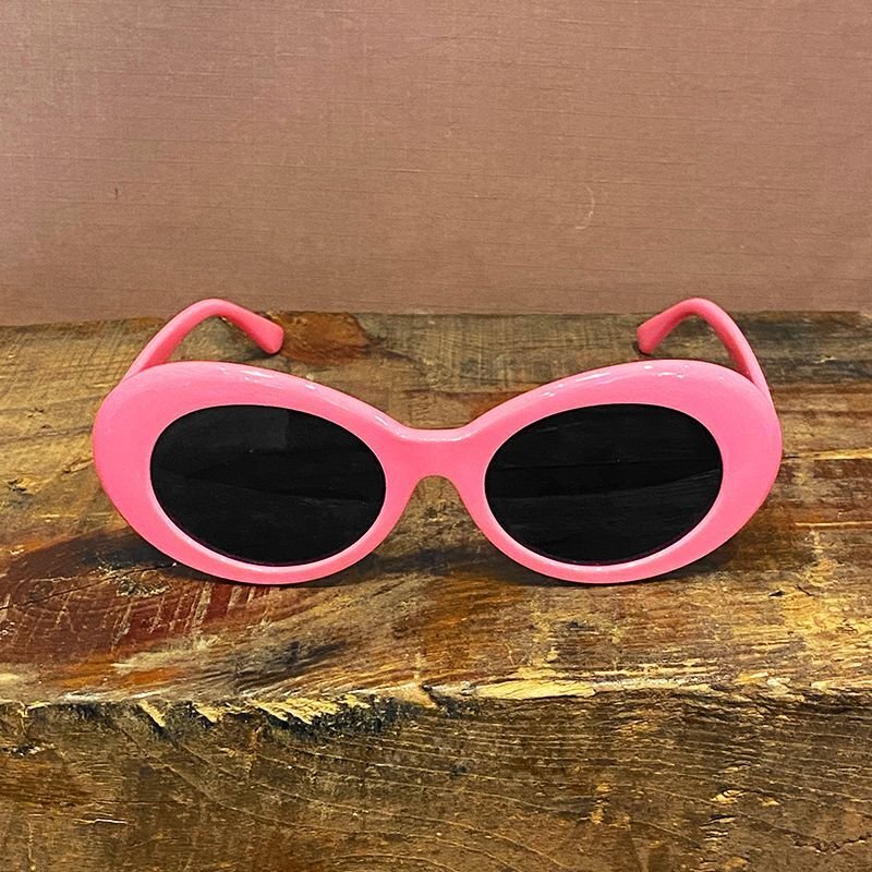 画像2: KURT COBAIN STYLE OVAL SUNGLASS / カート・コバーン オーバル・サングラス (PINK) (2)