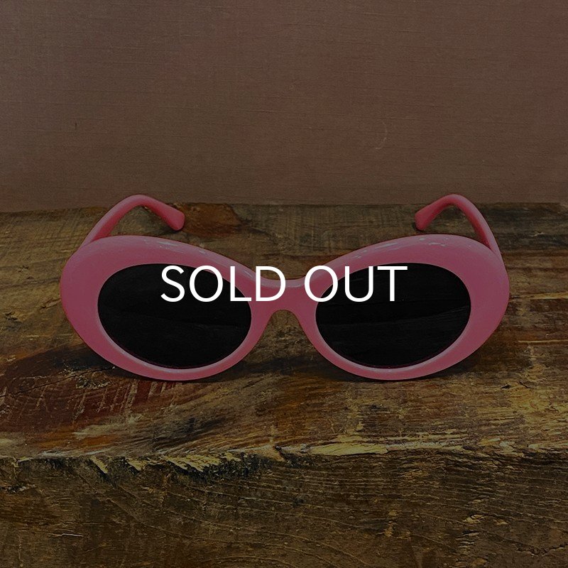 画像2: KURT COBAIN STYLE OVAL SUNGLASS / カート・コバーン オーバル・サングラス (PINK) (2)