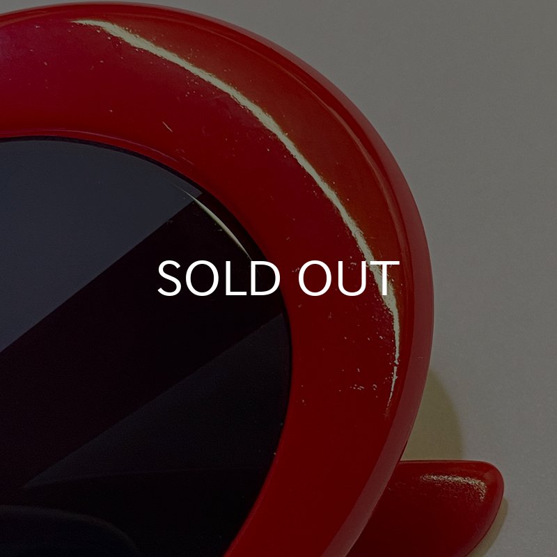 画像7: 【SALE】KURT COBAIN STYLE OVAL SUNGLASS / カート・コバーン オーバル・サングラス (RED) (7)