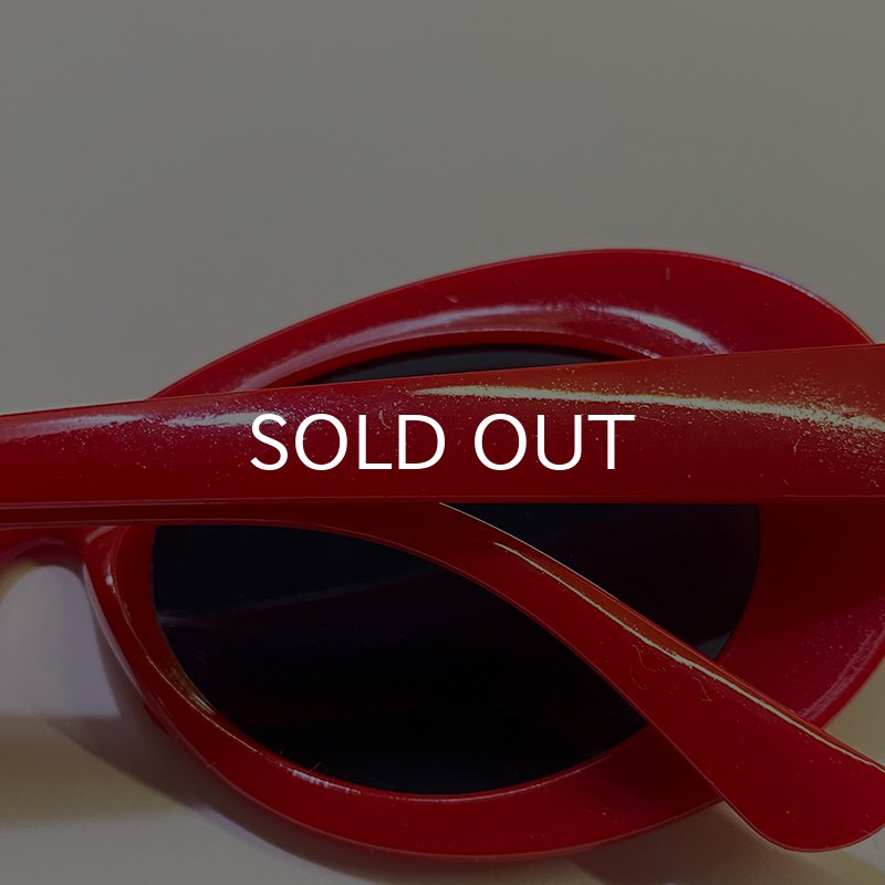 画像6: 【SALE】KURT COBAIN STYLE OVAL SUNGLASS / カート・コバーン オーバル・サングラス (RED) (6)