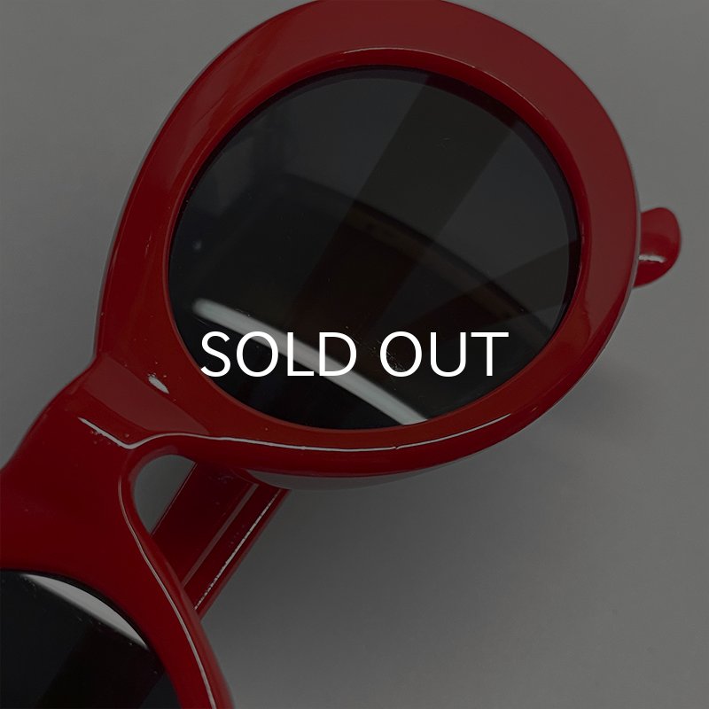 画像3: 【SALE】KURT COBAIN STYLE OVAL SUNGLASS / カート・コバーン オーバル・サングラス (RED) (3)
