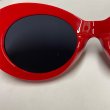 画像4: 【SALE】KURT COBAIN STYLE OVAL SUNGLASS / カート・コバーン オーバル・サングラス (RED) (4)