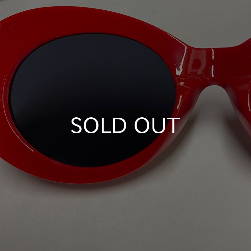 画像4: 【SALE】KURT COBAIN STYLE OVAL SUNGLASS / カート・コバーン オーバル・サングラス (RED) (4)