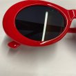 画像5: 【SALE】KURT COBAIN STYLE OVAL SUNGLASS / カート・コバーン オーバル・サングラス (RED) (5)
