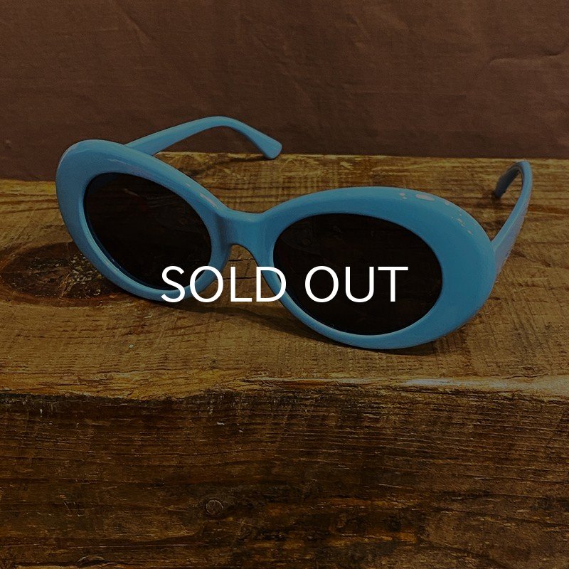 画像1: 【SALE】KURT COBAIN STYLE OVAL SUNGLASS / カート・コバーン オーバル・サングラス (SKY BLUE) (1)
