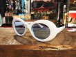 画像1: KURT COBAIN STYLE OVAL SUNGLASS / カート・コバーン オーバル・サングラス (WHITE/LIGHT BLUE) (1)