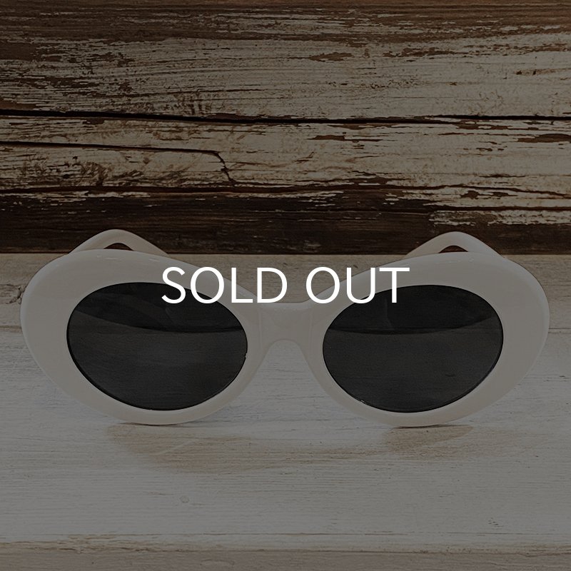 画像2: KURT COBAIN STYLE OVAL SUNGLASS / カート・コバーン オーバル・サングラス (WHITE) (2)