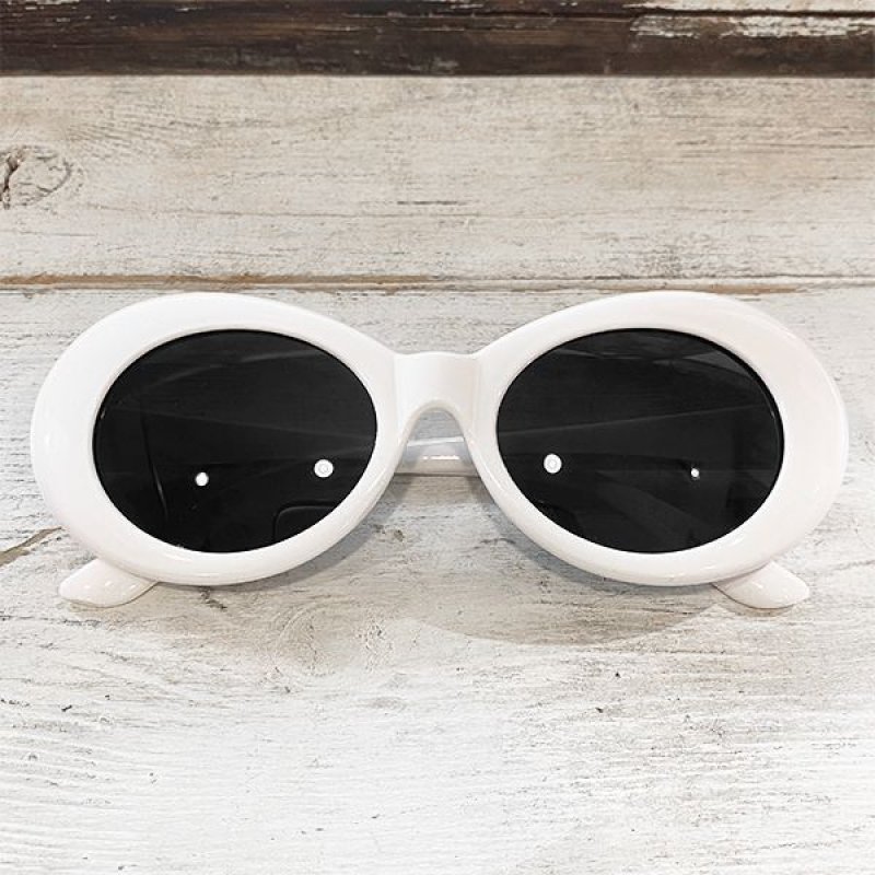 画像3: KURT COBAIN STYLE OVAL SUNGLASS / カート・コバーン オーバル・サングラス (WHITE) (3)