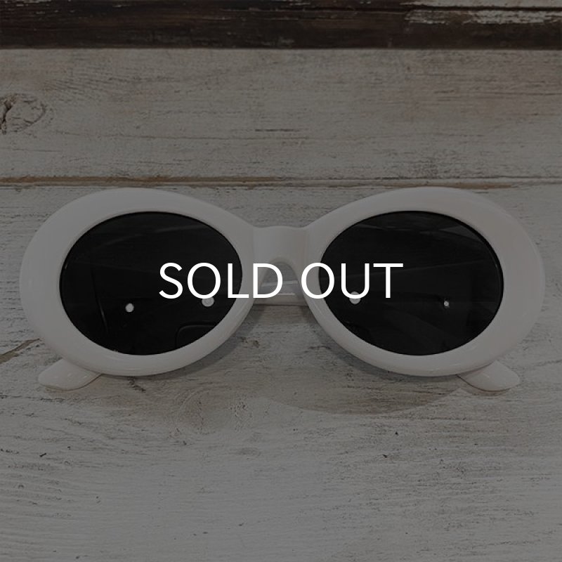 画像3: KURT COBAIN STYLE OVAL SUNGLASS / カート・コバーン オーバル・サングラス (WHITE) (3)