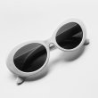 画像2: KURT COBAIN STYLE OVAL SUNGLASS / カート・コバーン オーバル・サングラス (WHITE) (2)