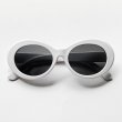 画像1: KURT COBAIN STYLE OVAL SUNGLASS / カート・コバーン オーバル・サングラス (WHITE) (1)