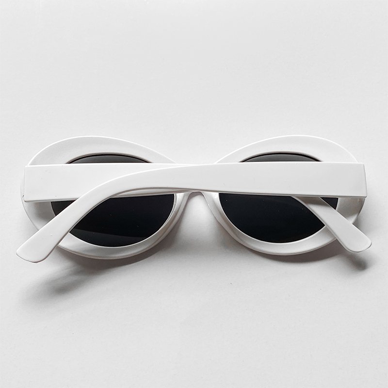 画像3: KURT COBAIN STYLE OVAL SUNGLASS / カート・コバーン オーバル・サングラス (WHITE) (3)