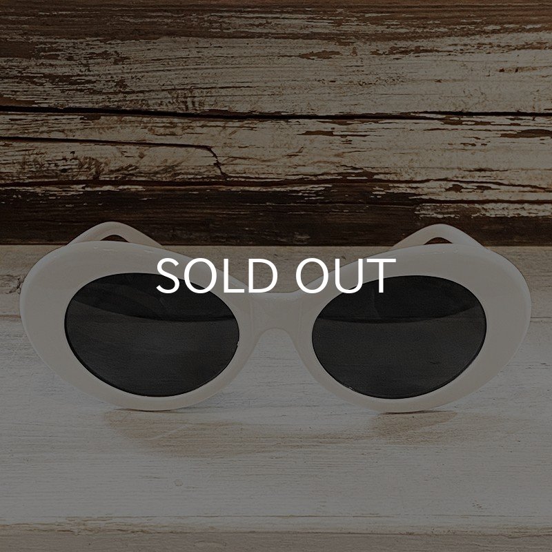 画像2: KURT COBAIN STYLE OVAL SUNGLASS / カート・コバーン オーバル・サングラス (WHITE) (2)