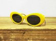 画像3: KURT COBAIN STYLE OVAL SUNGLASS / カート・コバーン オーバル・サングラス (YELLOW) (3)