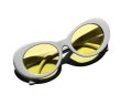 画像3: KURT COBAIN STYLE OVAL SUNGLASS / カート・コバーン オーバル・サングラス (WHITE/YELLOW) (3)