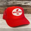 画像1: WOLF'S HEAD OIL TRUCKER CAP (RED) (1)
