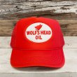 画像2: WOLF'S HEAD OIL TRUCKER CAP (RED) (2)