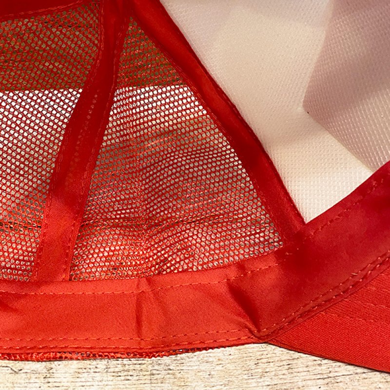 画像4: 【NICE PRICE】MACTOOLS PATCH TRUCKER CAP (WHITE/RED) (4)