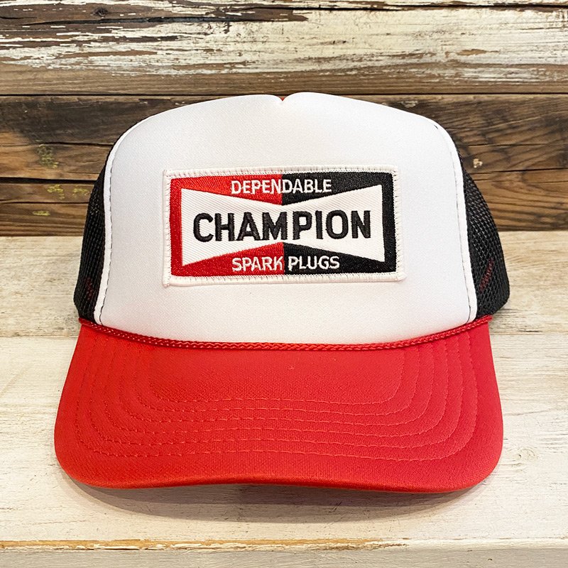 画像2: CHAMPION SPARK PLUG TRUCKER CAP (WHITE/BLACK/RED) (2)